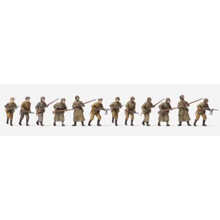 PREISER 72540 Angreifende Infantrie in Winteruniform Massstab: 1:72