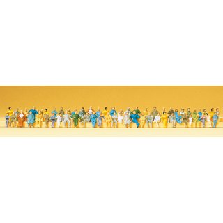 PREISER 79250 Sitzende Reisende für Zugabteil Massstab: N