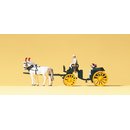 PREISER 79481 Droschke, offen. Fertigmodell Massstab: N