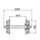 MOBAMÜ GmbH 40182 Radsatz 11 mm, einseitig isoliert...