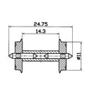 MOBAMÜ GmbH 40192 Radsatz 11 mm, geteilte Achse (2...