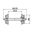 MOBAMÜ GmbH 40194 Radsatz 9 mm, einseitig isoliert...