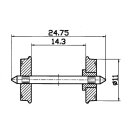 MOBAMÜ GmbH 40264 Radsatz RP-25, isoliert, 11 mm...