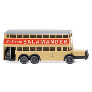 WIKING 097303 Berliner Doppeldeckerbus D 38,Salamander Maßstab 1:160