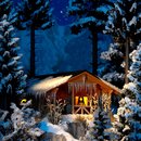 Busch 1085 Winterhütte mit Beleuchtung  Spur H0