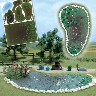 Busch 1210 Gartenteich - Set H0 Spur