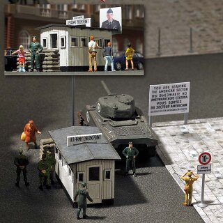 Busch 1490 Checkpoint Charlie H0 Spur