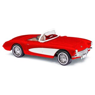 *Busch 45409 Chevrolet Corvette, Cabrio, rot Maßstab 1:87
