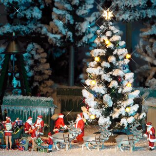 Busch 5411 Beleuchteter Weihnachtsbaum, 90 mm Hoch  Spur H0