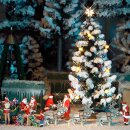 Busch 5411 Beleuchteter Weihnachtsbaum, 90 mm Hoch  Spur H0