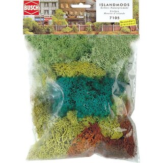 Busch 7105 Islandmoos Großpack, 70g. alle Spurweiten