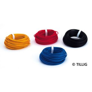 Tillig B 08972 Schaltlitze 4 x 10 m, rot/blau - schwarz/gelb  Spur TT