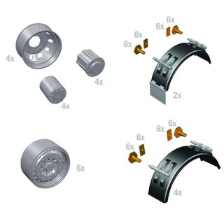 ITALERI 510003870 1:24 Reifenset mit Schutzblech
