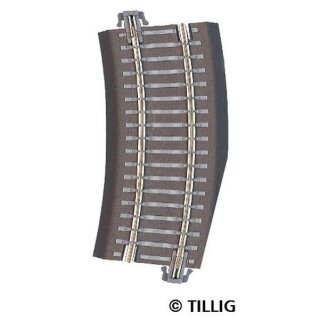 Tillig 83724 Bettungsgleis Pass-Stück links R353 mm / 15° R22  Spur TT