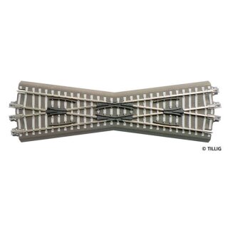 Tillig  83760 Bettungsgleis - Kreuzung 15°, Länge 166 mm  Spur TT