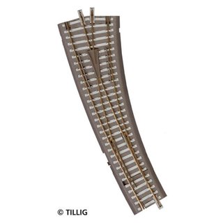 Tillig B 83861 Bettungsgleis - Innenbogenweiche, rechts Massstab: TT