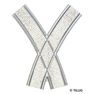 Tillig B 87153 Bogenkreuzung sym. Pflast