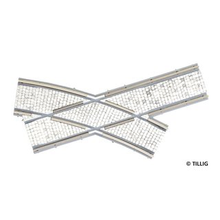 Tillig B 87163 Bogenkreuzung links Pflas