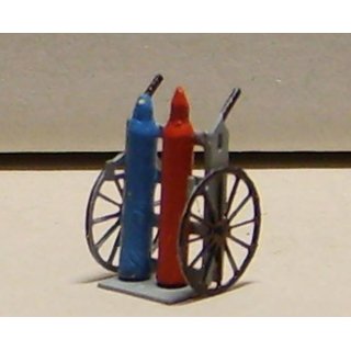 TT-Koch 10-51218 Flaschenwagen mit 2 Gasflaschen rot/blau Maßstab: TT