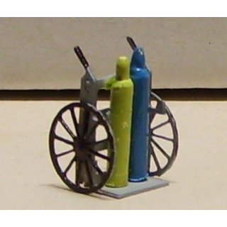 TT-Koch 10-51219 Flaschenwagen mit 2 Gasflaschen blau/gelb Maßstab: TT