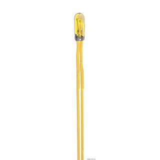 VIESSMANN 3501 Glühlampen gelb T3/4, Ø 2,3 mm, 12 V, 50 mA, 2 Kabel, 2 Stück