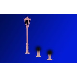 VIESSMANN 6160 H0 Gartenleuchten-Set,schwarz