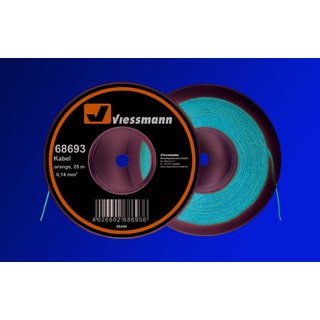 VIESSMANN 68693 Kabel 25 m, 0,14 mm², orange