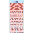 TL Decals 1071 LKW Warnstreifen-Decalbogen Rot/Weiss...