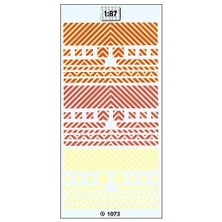 TL Decals 1073  Warnstreifen Decalbogen, Leuchtfarben Maßstab: 1:87