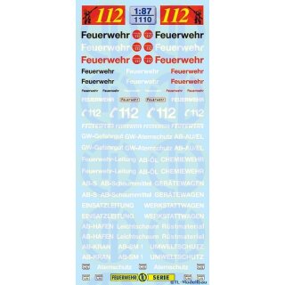 TL Decals Feuerwehr Bogen II,  gelb  Maßstab 1:87