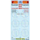 TL Decals Feuerwehr Bogen II,  gelb  Maßstab 1:87