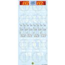 TL Decals 1117 Notrufnummern 112 - weiß...