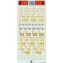 TL Decals 1119  Notrufnummern 112 - gelb Maßstab 1:87