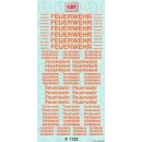 TL Decals 1122 Feuerwehr-Schriftzüge - Leuchtrot...