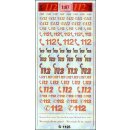 TL Decals 1125 Notrufnummern 112, Leuchtrot...