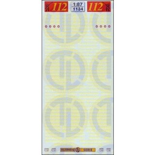 TL Decals 1134 Feuerwehr-Abrollbehälter-Schriftzüge  Maßstab 1:87