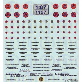 TL Decals 1137 Zivilschutz Beschriftungen Maßstab 1:87