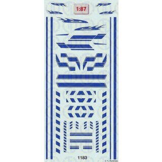 TL Decals 1183 Dekore für Einsatzfahrzeuge, Blau Maßstab 1:87