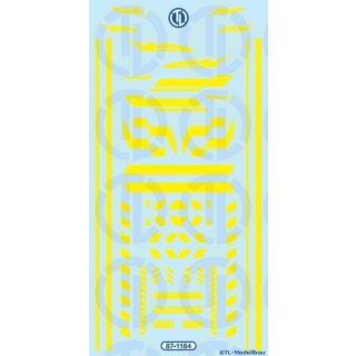 TL Decals 1184 Dekore für Einsatzfahrzeuge, Signalgelb Maßstab 1:87