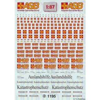 TL Decals 1195 Arbeiter-Samariter-Bund »ASB« Maßstab 1:87