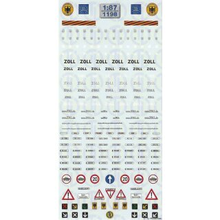 TL Decals 1198 Zoll-Beschriftungen Maßstab 1:87