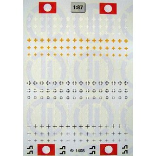 TL Decals 1408 Wehrmacht »Heer« Balkenkreuzvarianten  Maßstab 1:87