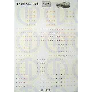 TL Decals 1412 WK II - Deutsches Afrikakorps Maßstab 1:87