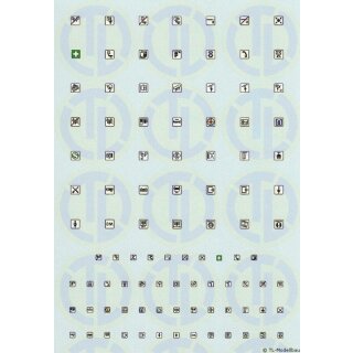 TL Decals 1751 Piktogramme DB/Raucher/WC/Telefon Maßstab 1:87