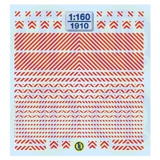 TL Decals 1910 Warnstreifen Rot/Weiss  Maßstab 1:160