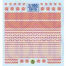 TL Decals 1910 Warnstreifen Rot/Weiss  Maßstab 1:160