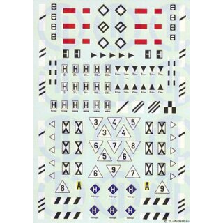 TL Decals 1955 Signaltafeln Decalbogen »DB/DR« Maßstab 1:120