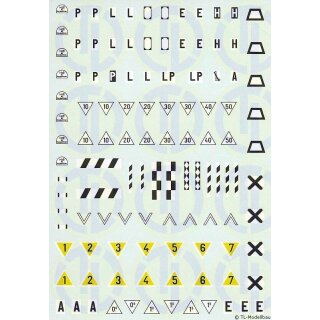 TL Decals 1956 Signaltafeln Decalbogen »DB/DR« Maßstab 1:120