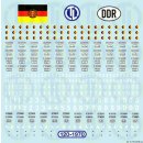 TL Decals 1970 NVA Decalbogen Kfz-Kennzeichen u.Embleme...
