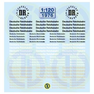 TL Decals 1976 Deutsche Reichsbahn Schriftzüge Maßstab 1:120